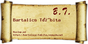 Bartalics Tábita névjegykártya